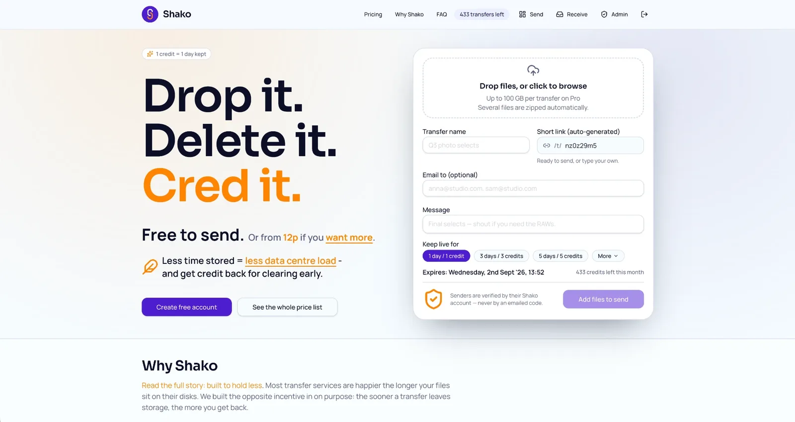 Shako — File Transfer SaaS Platform