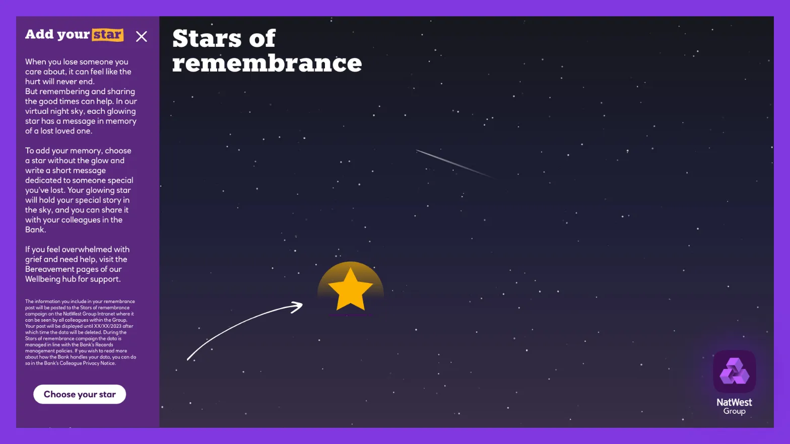Stars of remembrance screen 2